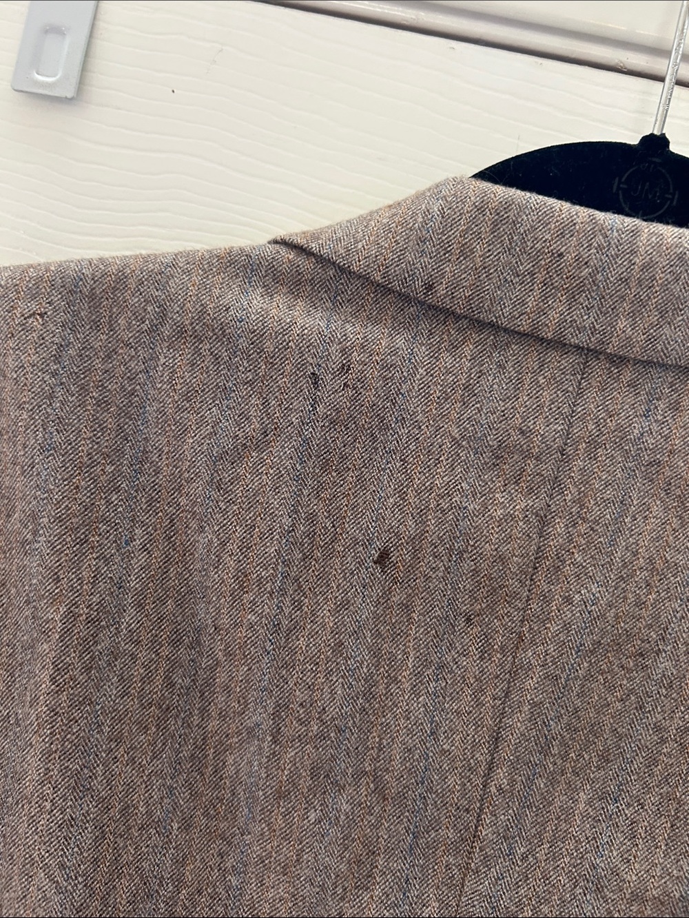 John Weitz Signature Collection 40S Gray Herringbone 100% Wool Sport Coat Blazer - Picture 7 of 8